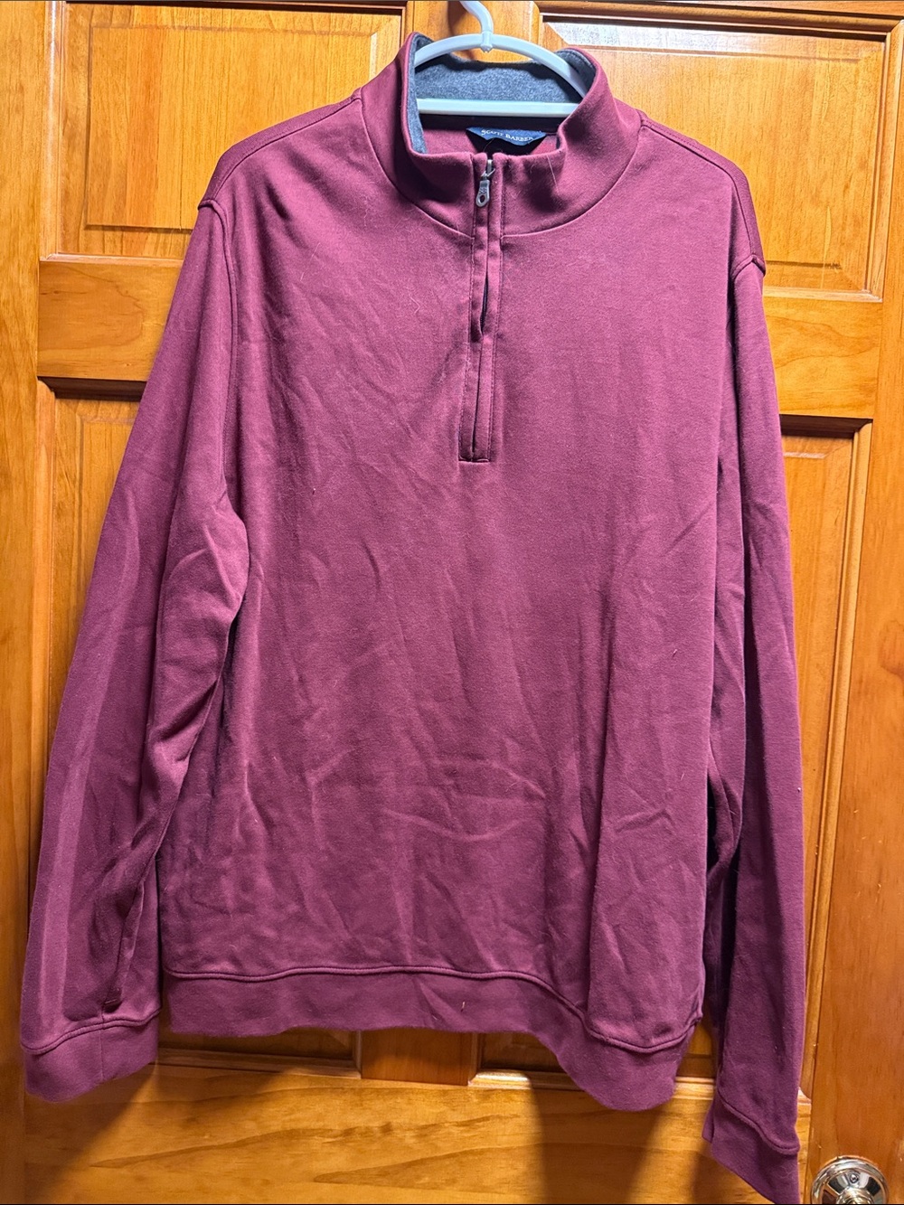 Men's Half-Zip Sweater Pullover - Wine